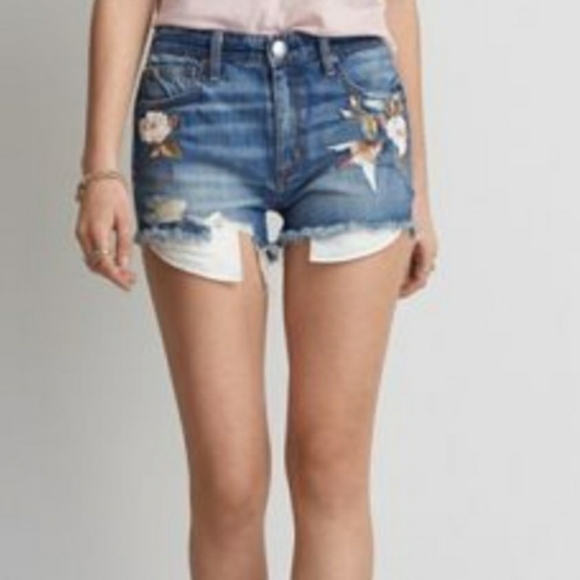 NWT AEO Sz 4 Vintage Hi-Rise Festival Shorts - Picture 15 of 15